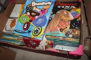 A box of children's books, annuals etc.