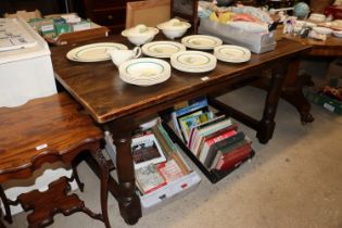 A refectory oak dining table AF