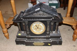 An F.C. Scott Redhill Victorian slate mantel clock