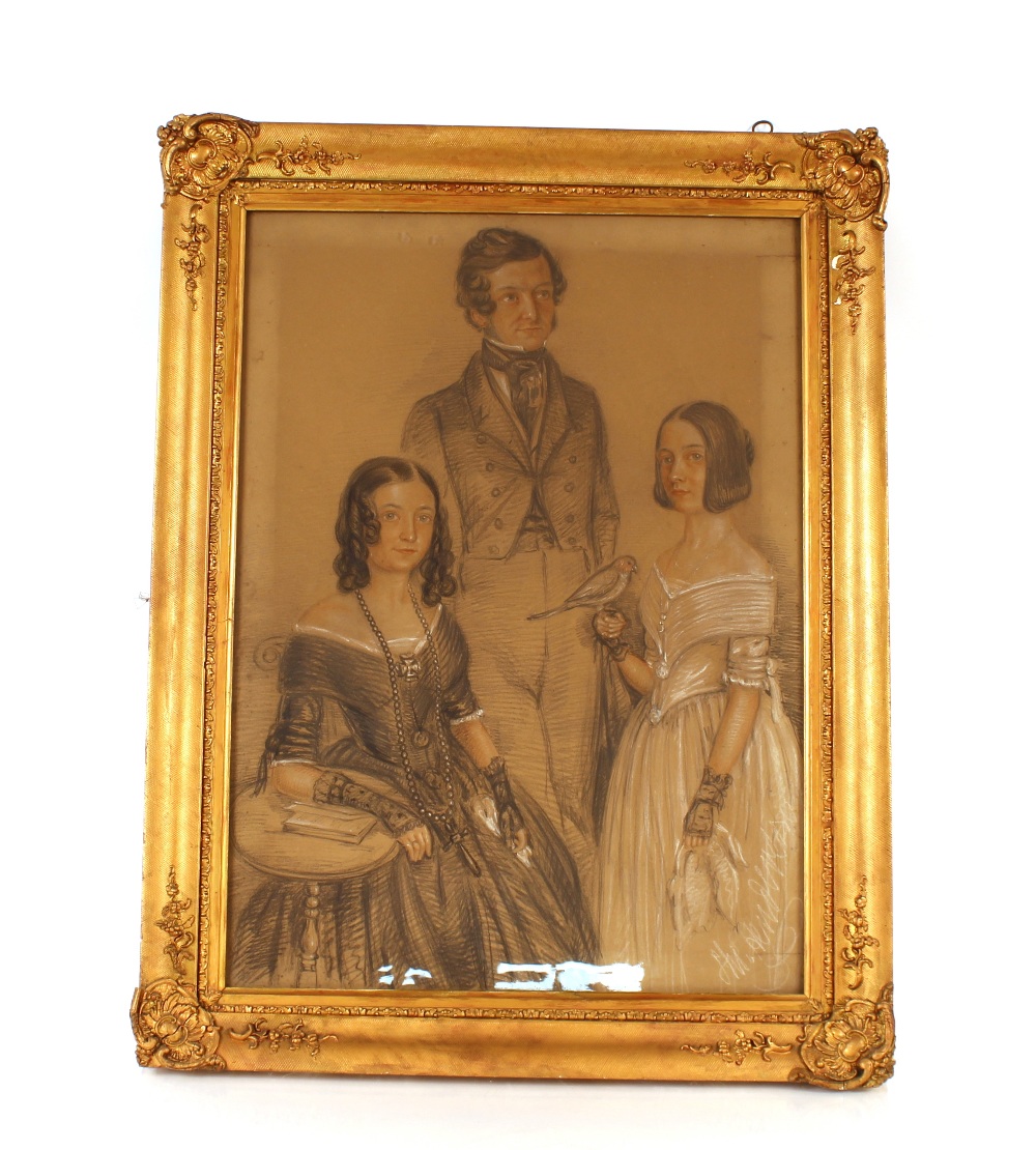 19th century school, portrait study of a family gr
