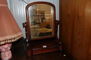 A Victorian mahogany swing framed mirror AF