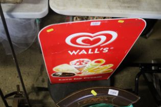 An advertising sign for Wall's ice cream