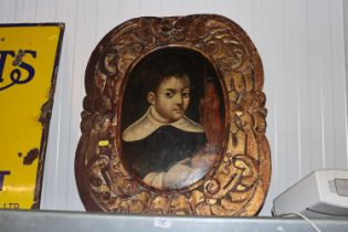 A wooden framed Victorian oil portrait