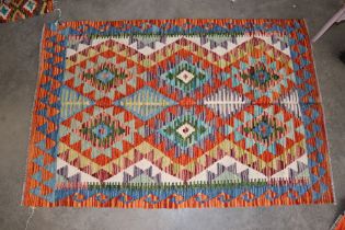 An approx. 4'7" x 3'2" Chobi Kelim rug