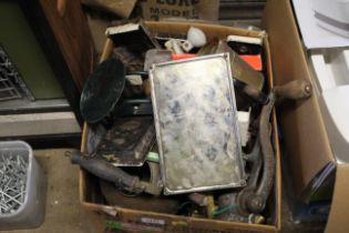 A box of various miscellaneous items to include a