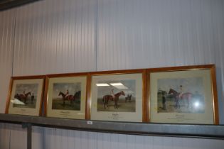 After Emil Adam, four coloured prints; 'Ormonde' 'Isinglass' 'Diamond Jubilee' and 'Persimmon',