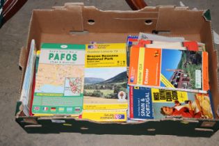 A box of Ordnance Survey maps