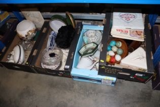 Four boxes containing various glass and china to i