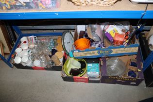 Four boxes containing various sundry items to incl