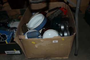 A box of kitchenalia