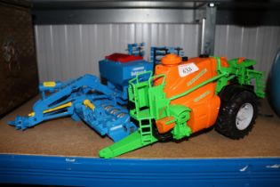 A Lemken toy cultivator together with another