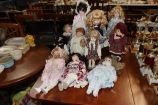 A collection of collectors dolls