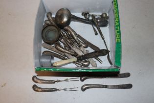 A quantity of silver handled cutlery,