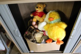 A quantity of soft toy animals and cuddly toys