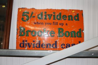 An enamel 'Brooke Bond' advertising sign