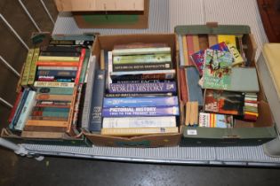 Three boxes of various books