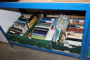 Three boxes of various books