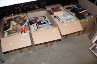 Four boxes of various books