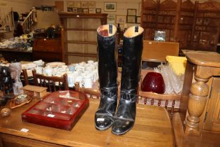 A pair of WWII Boots named to Major Brown