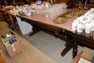 A Bevan Funnell oak drawer leaf table