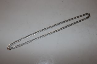A Sterling silver curb link chain, approx. 9gms