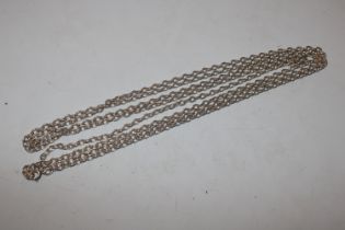 A vintage Sterling silver guard chain, approx. 65"