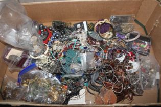 A large quantity of various costume jewellery incl