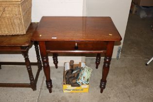 A 19th Century  mahogany side table fitted single drawer