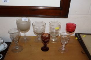 A quantity of antique and later glassware