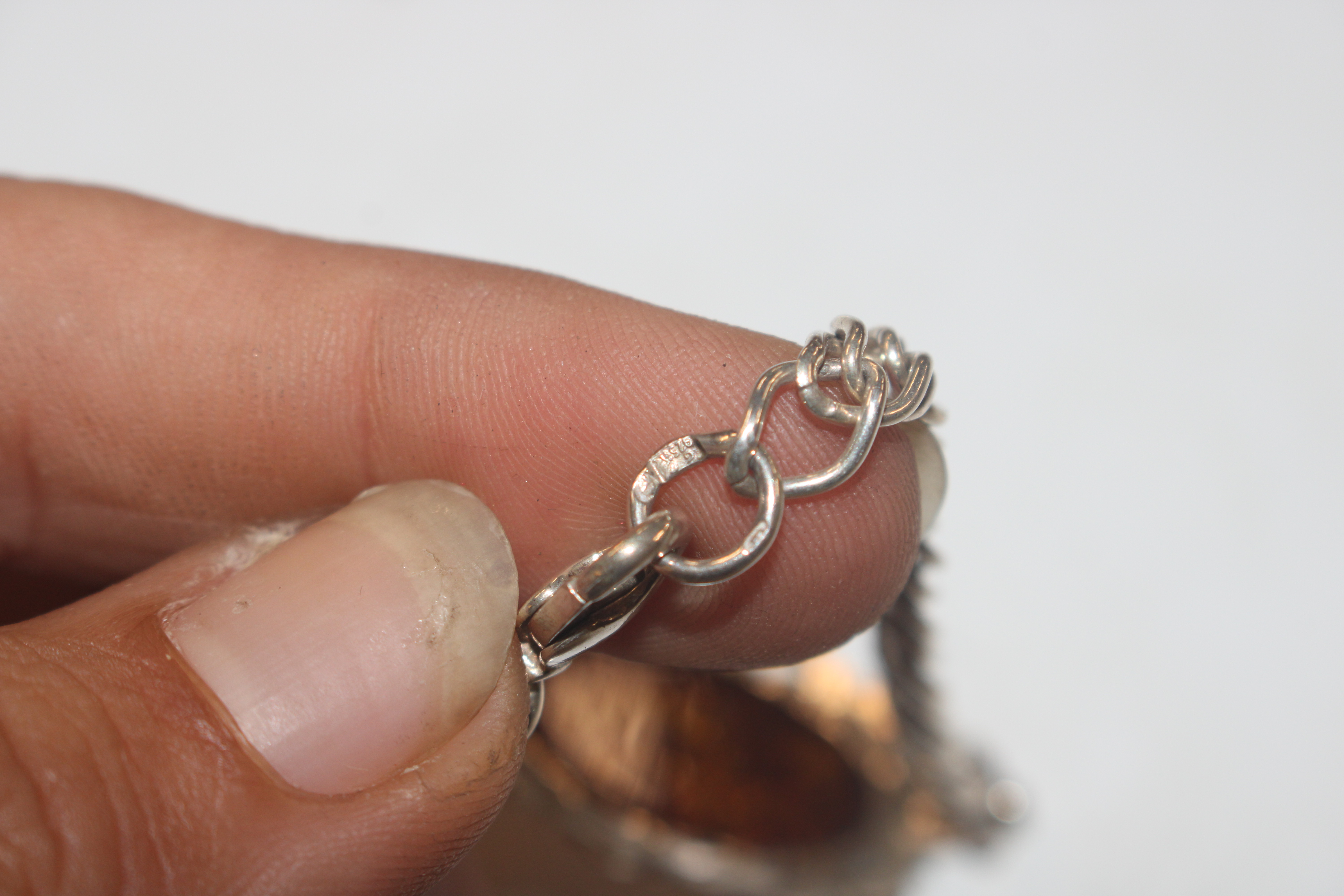 A vintage Sterling silver and amber bracelet, appr - Image 4 of 4