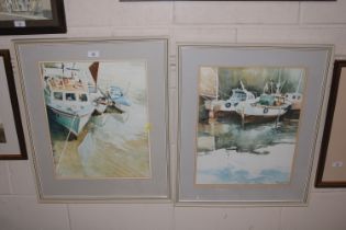 Stuart Peters, two watercolour studies entitled "M