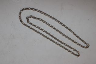 A Sterling silver 20" belcher link chain, approx.