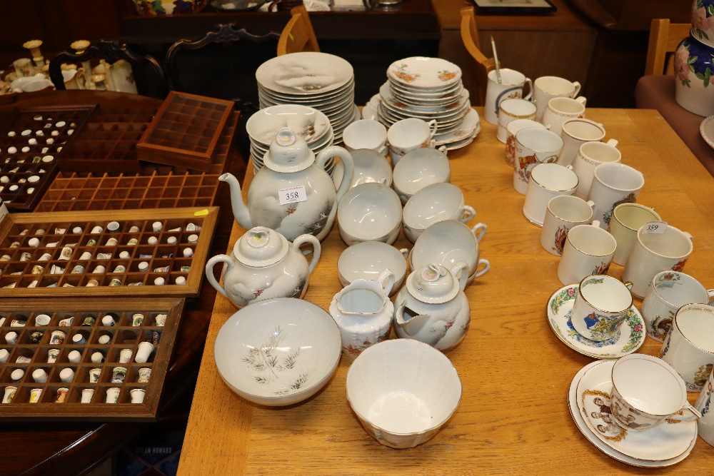 A quantity of Oriental teaware and floral teaware