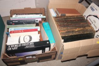 Two boxes of books