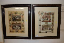 Two framed and glazed prints, 1897 Illustrated Que