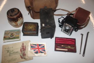 Two boxes containing drawing instruments, Kodak ca