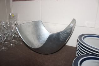 A modernist metal bowl