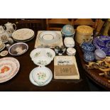A Royal Worcester hors d'oeuvres dish; three Royal