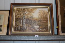 B. Gibbon-Smith, oil on canvas "Autumn Woods"
