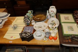 A collection of various china to include Portmeiri