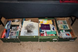 Four boxes of various books