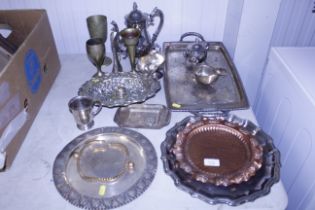 A quantity of various plated ware etc.