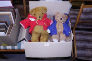 A box of teddy bears and soft toys
