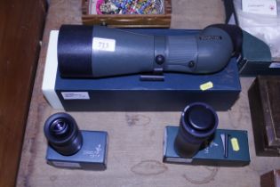 A Swarovski STM80 HD telescope with 25 x 50 eye pi