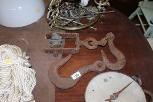 To vintage iron hooks