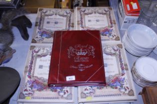 Four stamp albums commemorating the Royal Wedding