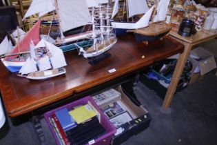 An oak draw leaf dining table