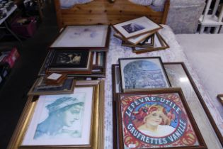 A large collection of various decorative prints