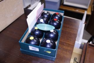 A set of carpet bowls