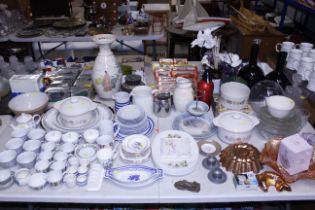 A large quantity of various glass and china; vinta